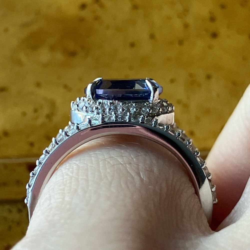 Royal Blue Mystic Topaz Sterling Silver Ring Size 6 - Picture 2 of 10